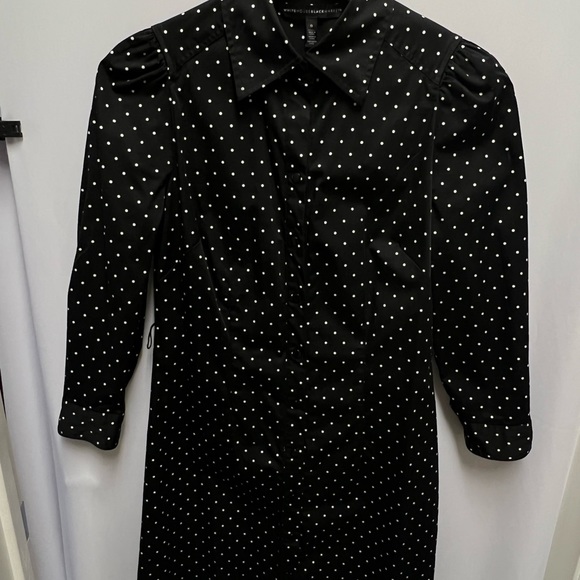 WHBM polka dot dotted shirt dress, 0 - Picture 5 of 16